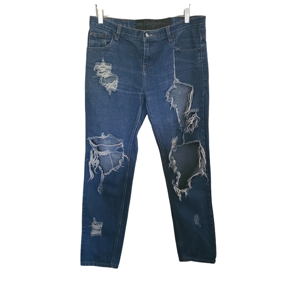 One Teaspoon thrashed blue jeans size 29